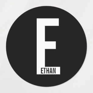 Étiquettes de nom et monogramme personnalisés mode