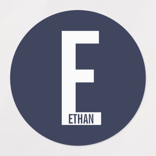 Étiquettes de nom et monogramme personnalisés mode (Design 1)