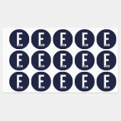 Étiquettes de nom et monogramme personnalisés mode (Feuille)