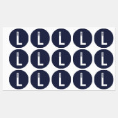 Étiquettes de nom et monogramme personnalisés mode (Feuille)