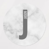 Étiquettes de nom et monogramme personnalisés mode (Design 2)