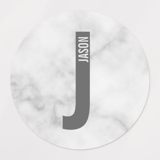 Étiquettes de nom et monogramme personnalisés mode (Design 1)
