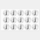 Étiquettes de nom et monogramme personnalisés mode (Feuille)