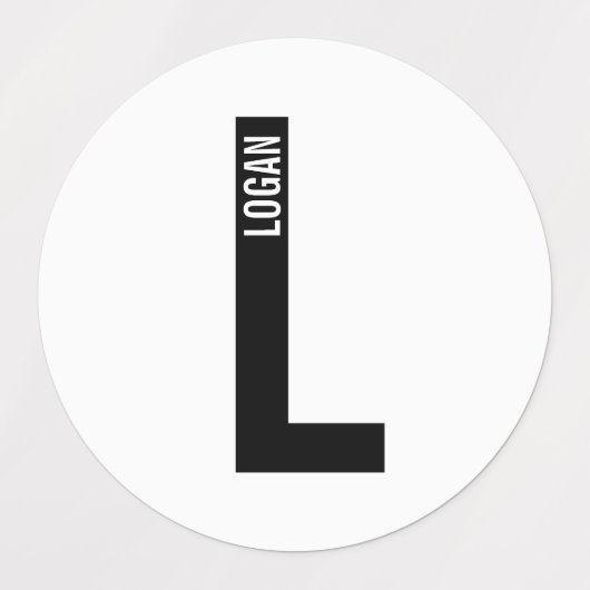 Étiquettes de nom et monogramme personnalisés mode (Design 1)