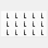 Étiquettes de nom et monogramme personnalisés mode (Feuille)