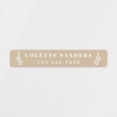 Étiquettes de nom étanches Neutres Rustiques (Design 1)