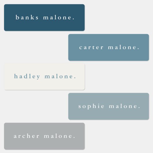 Étiquettes de nom imperméables Bohème simple arc-e (Groupe)