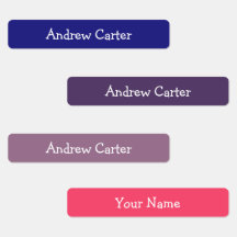 Étiquettes de nom personnalisées et colorées pour