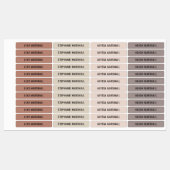 Étiquettes de nom pour enfants à code de couleur n (Feuille)