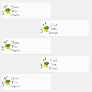 Étiquettes de nourriture au citron vert pour l'org