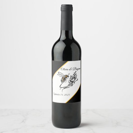 Étiquettes de nourriture et de boisson de mariage  (Devant)
