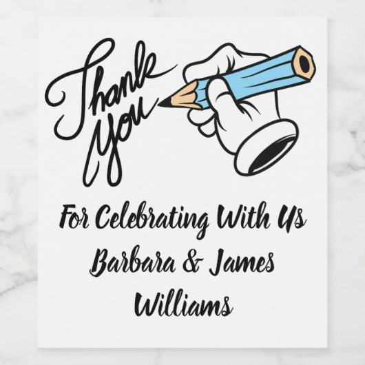 Étiquettes de nourriture et de boisson Merci (Étiquettes simples)