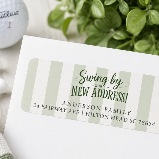 Étiquettes de nouvelle adresse de golf