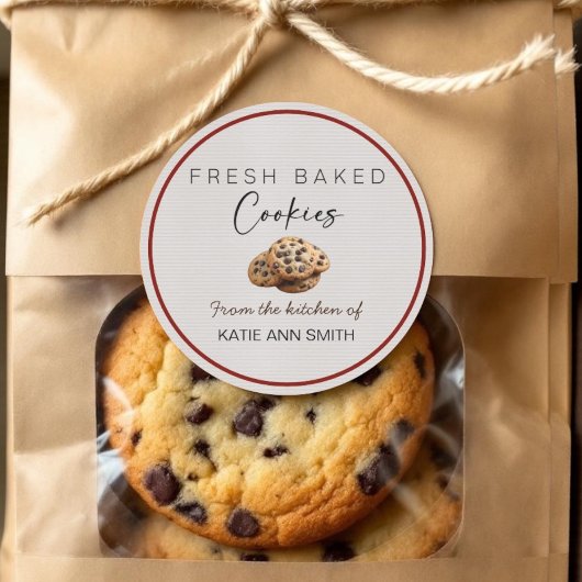 Étiquettes de packaging pour boulangerie de cookie