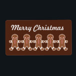 Étiquettes de pain d'épices de Noël<br><div class="desc">De mignons biscuits de pain d'épices décorent ces étiquettes de Noël. Le design est issu de l'art original.</div>