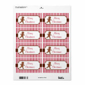Étiquettes de pain d'épices de Noël (Feuille entière)