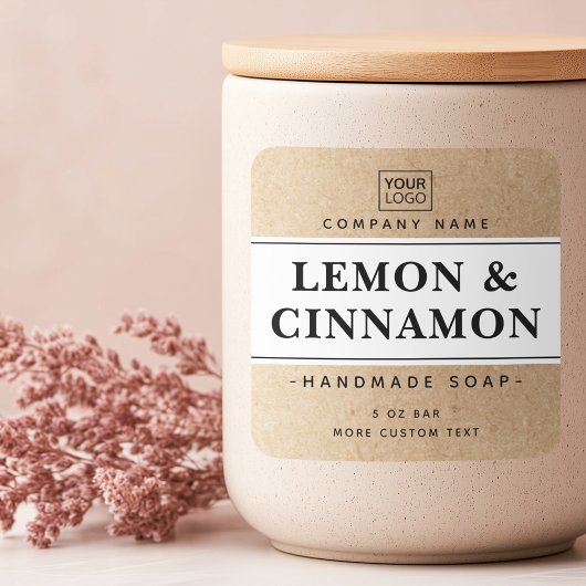 Étiquettes de papier moderne blanc et Kraft