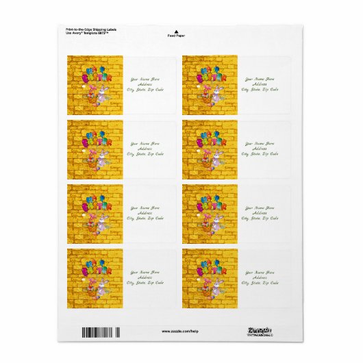 Étiquettes de Pâques (Feuille entière)