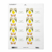 Étiquettes de Pâques (Feuille entière)