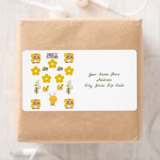 Étiquettes de Pâques (En situation)