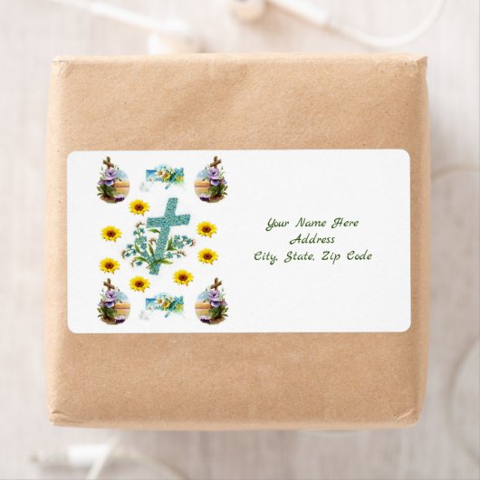 Étiquettes de Pâques (En situation)