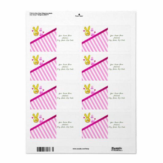 Étiquettes de Pâques (Feuille entière)