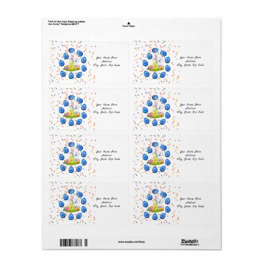 Étiquettes de Pâques (Feuille entière)