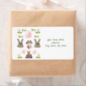 Étiquettes de Pâques (En situation)