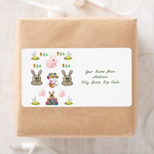 Étiquettes de Pâques (En situation)