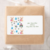 Étiquettes de Pâques (En situation)