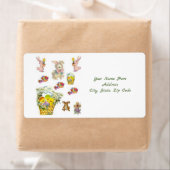 Étiquettes de Pâques (En situation)