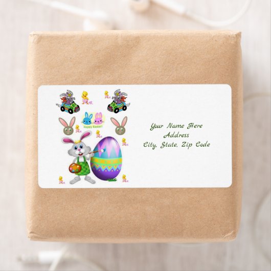 Étiquettes de Pâques (En situation)