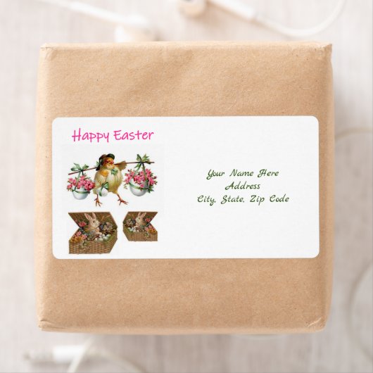 Étiquettes de Pâques (En situation)