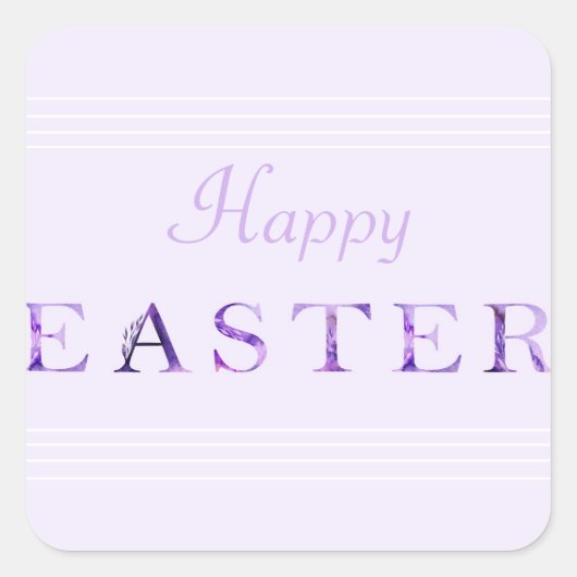 Étiquettes de Pâques violettes et lavandes (Devant)