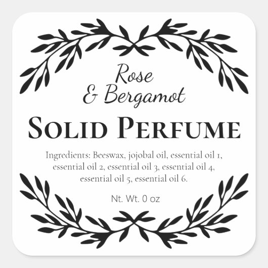 Étiquettes de parfum blanc DO-IT-YOURSELF solide (Devant)