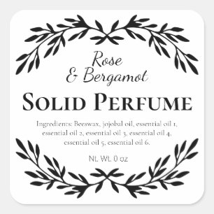 Étiquettes de parfum blanc DO-IT-YOURSELF solide