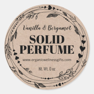 Étiquettes de parfum solide Kraft biologique