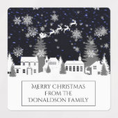 Étiquettes de pâtisserie du village de Noël (Design 2)