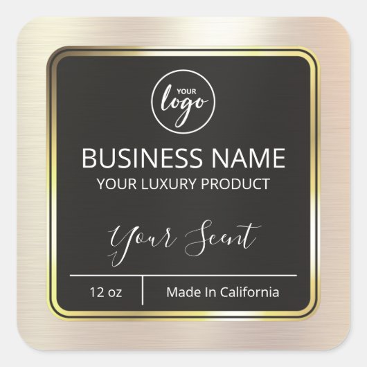 Étiquettes de perle et bougie d'or (Devant)