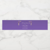 Étiquettes de petites bouteilles, fleurs mauves vi (Étiquettes simples)