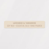 Étiquettes de phoque étanche à bougie neutre (Design 1)