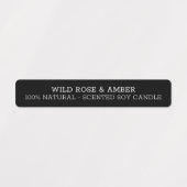 Étiquettes de phoques neutres à bougie noire à tam (Design 1)