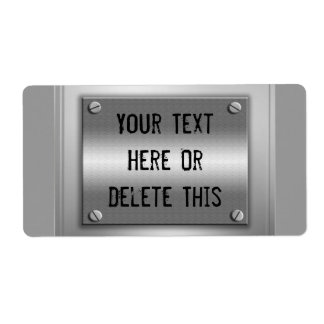Étiquettes de plaque signalétique personnalisée en