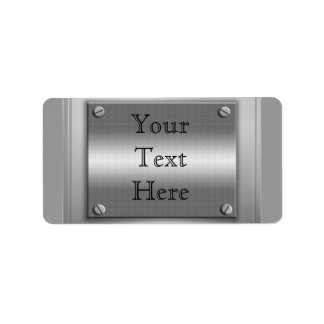Étiquettes de plaque signalétique personnalisée en