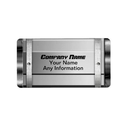 Étiquettes de plaques métalliques (Devant)