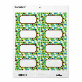 Étiquettes de points verts amusants (Feuille entière)