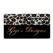 Étiquettes de poster de animal Leopard faits main (Devant)