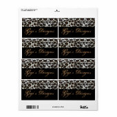 Étiquettes de poster de animal Leopard faits main (Feuille entière)