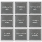 Étiquettes de pot de barre de chocolat chaud de va (Devant)