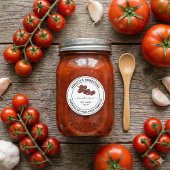 Étiquettes de pot de conservation de sauce tomate 